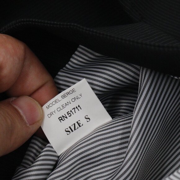 John Varvatos Vest Mens small viscose Blend Striped Gilet Waistcoat gray formal - Picture 12 of 12